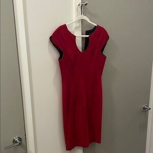 Black Halo Red Midi Dress